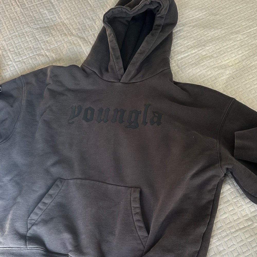 YoungLA Men's Charcoal Hoodie